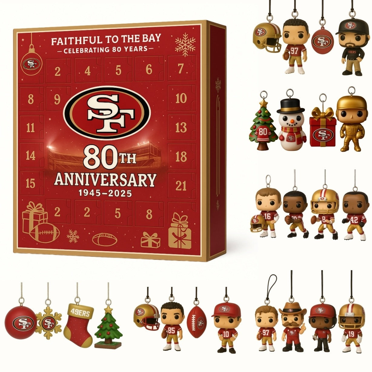 San Francisco 49ers 80th Anniversary 2025 Advent Calendar