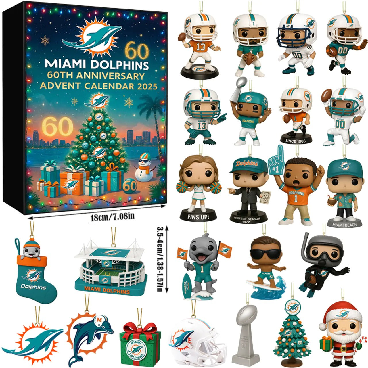 Miami Dolphins 60th Anniversary 2025 Advent Calendar