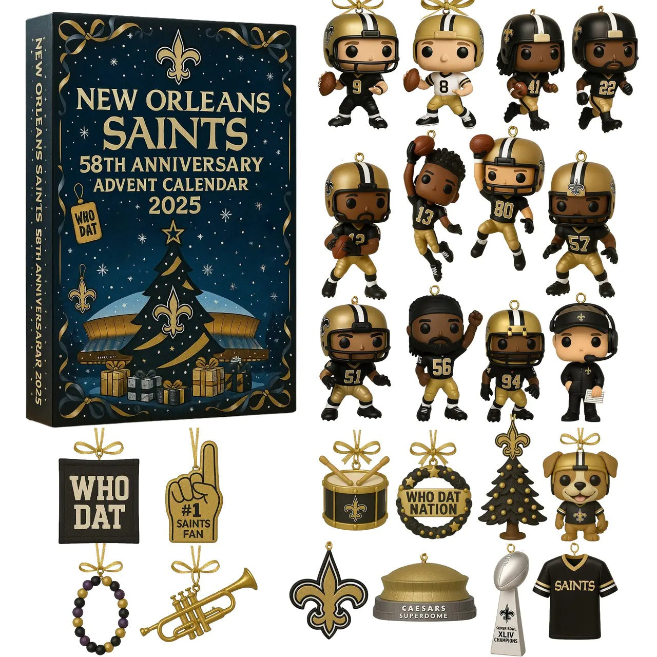 New Orleans Saints 58th Anniversary 2025 Advent Calendar