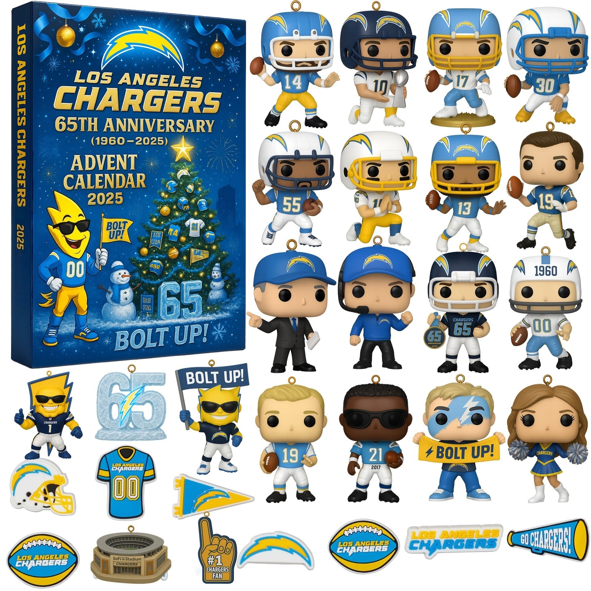 Los Angeles Chargers 65th Anniversary 2025 Advent Calendar